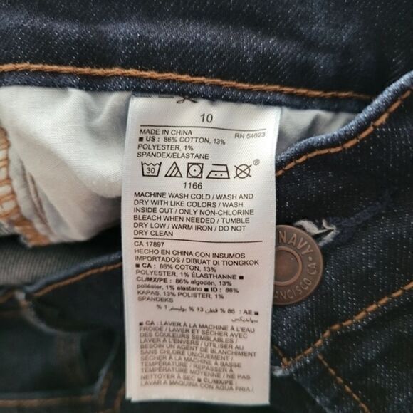 3 / $30 Old Navy Jeans Womens 10‎ Dark Blue Skinny Denim Cotton Blend - Picture 11 of 11